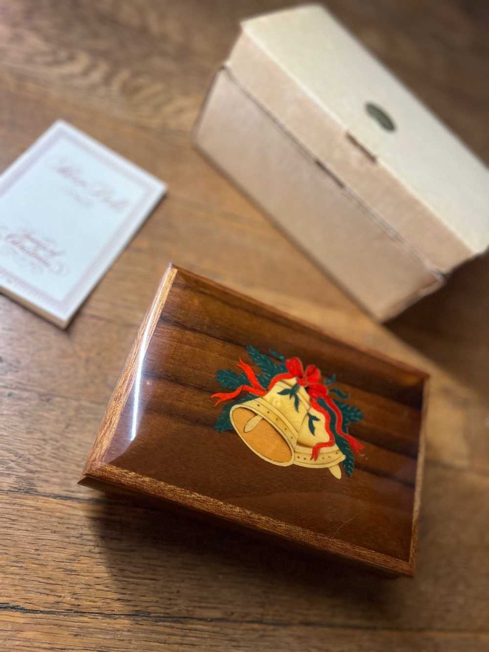 Heritage House Wooden Music Box - Silver Bells